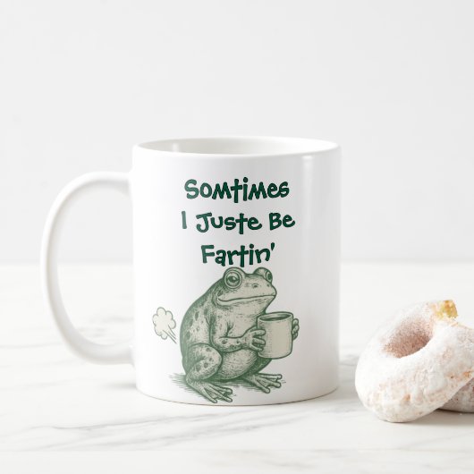 Tasse Mème Drôle – Parfois Je Fais Juste Que Pétar (Avec donut)