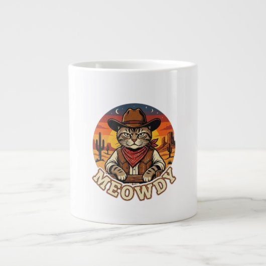 Tasse Meowdy Cowboy Chat Drôle Western (Devant)