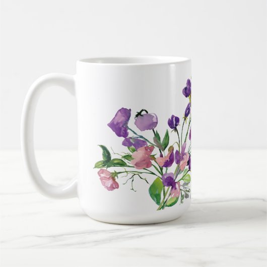 Tasse Merci de m'avoir aidé à fleurir (Gauche)