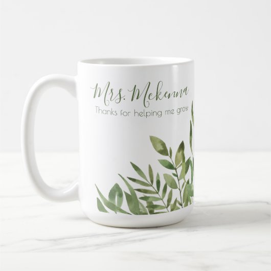 Tasse Merci De M'avoir Aidé À Grandir (Gauche)