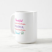 Tasse Merci Reconnaissant Bénis | Café Inspiré de (Devant gauche)