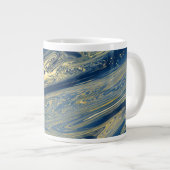 Tasse métallisée spéciale bleu et or (Devant droit)