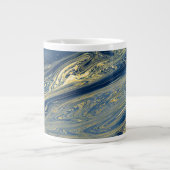 Tasse métallisée spéciale bleu et or (Devant)