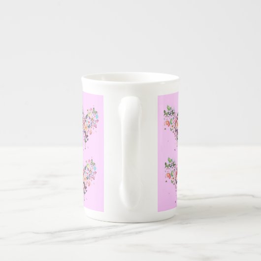 tasse mignonne avec des coeurs (Dos)