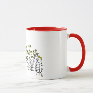 Tasse mignonne avec le bébé dans un domaine des