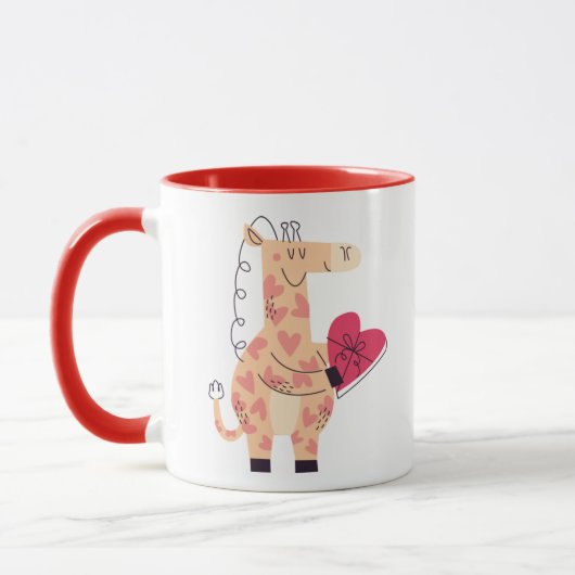 Tasse mignonne avec une girafe (Gauche)
