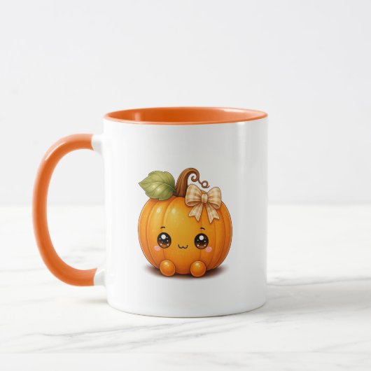 Tasse Mignonne Citrouille Kawaii (Gauche)