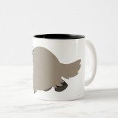 Tasse mignonne de blaireau de bande dessinée (Devant droit)