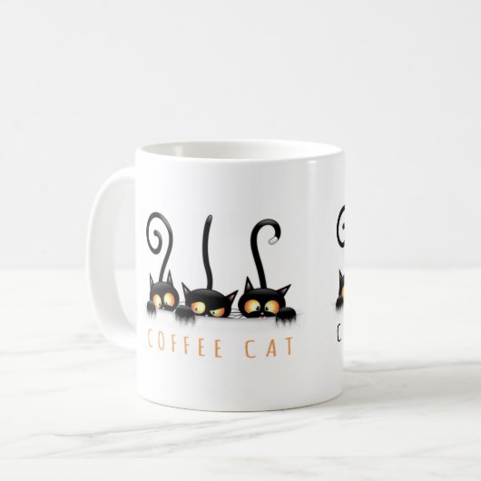 Tasse mignonne de chat de café (Devant gauche)
