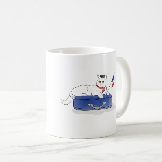 Tasse mignonne de chat de Paris (Devant droit)