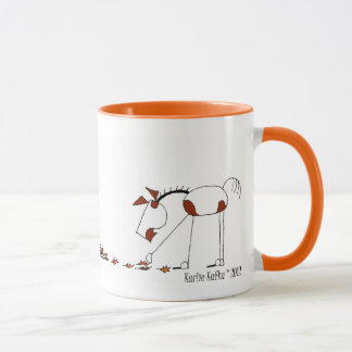Tasse mignonne de cheval d'automne