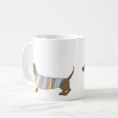 Tasse mignonne de chien de saucisse de chien de (Devant gauche)