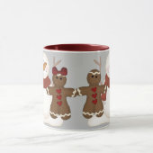 Tasse mignonne de couples de bonhomme de neige et (Centre)