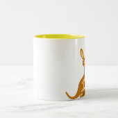 Tasse mignonne de deux kangourous de bande (Centre)