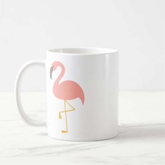 Tasse mignonne de Flamant rose (Gauche)