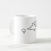Tasse mignonne de Hedghehog et de champignon (Devant gauche)