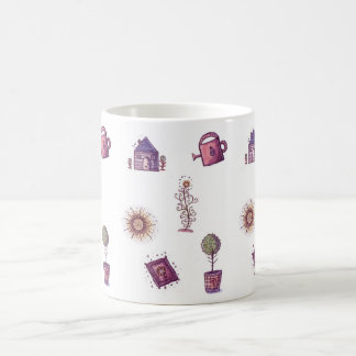 Tasse mignonne de jardin