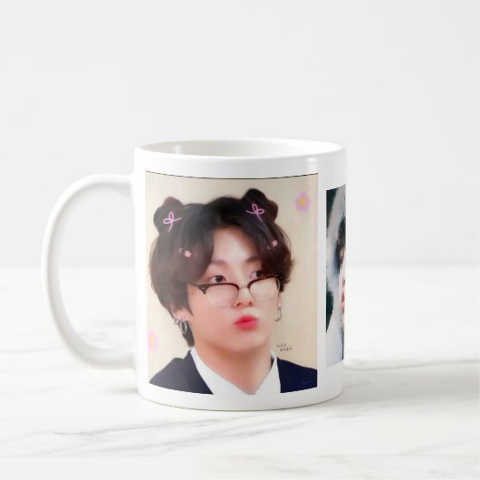 Tasse mignonne de Jungkook K-pop (Gauche)