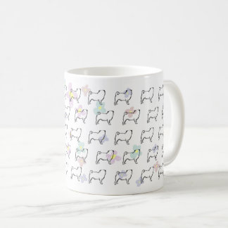 Tasse mignonne de motif de chien de carlin de