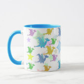 Tasse mignonne de motif de dragons de couleur (Gauche)