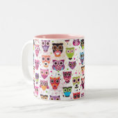 Tasse mignonne de motif de hibou (Devant gauche)