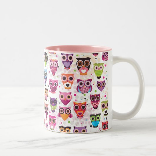 Tasse mignonne de motif de hibou (Droit)