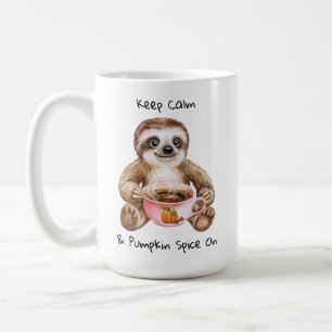 Tasse Mignonne de Paresseux avec 'Gardez votre Cal