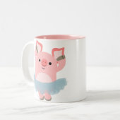 Tasse mignonne de porc de ballerine de bande (Devant gauche)