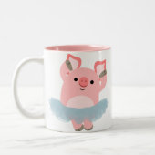 Tasse mignonne de porc de ballerine de bande (Gauche)