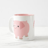 Tasse mignonne de porc de bande dessinée (Devant gauche)