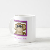 Tasse mignonne de pourpre de singe (Devant gauche)