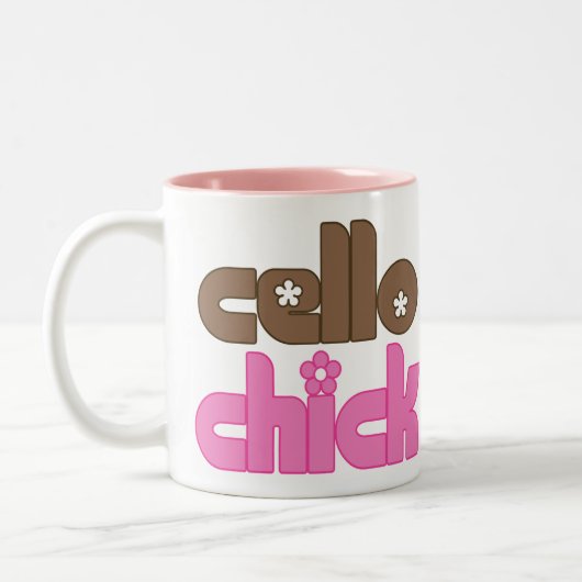 Tasse mignonne de poussin de violoncelle (Gauche)