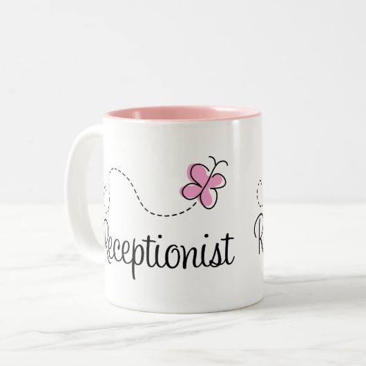 Tasse mignonne de réceptionniste (Devant gauche)