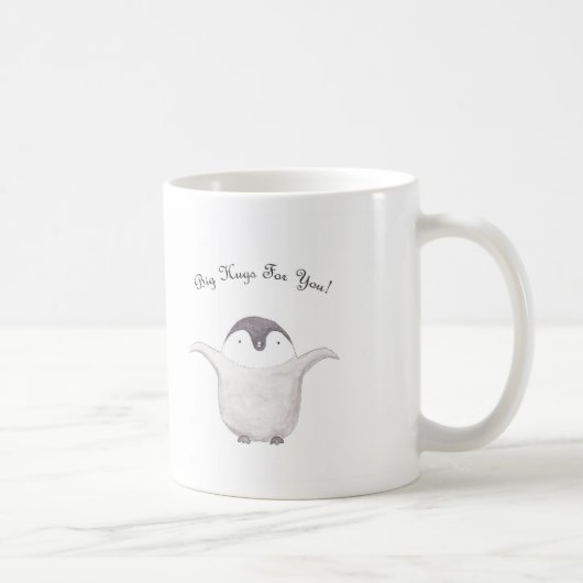 Tasse mignonne de tasse d'étreinte de pingouin (Droite)