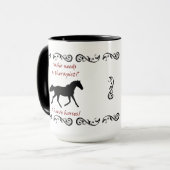 Tasse mignonne de thérapeute de cheval (Devant gauche)