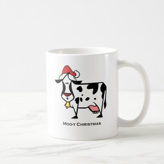 Tasse mignonne de vache à Noël (Droite)
