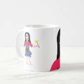 tasse mignonne de visage de femme de ménage de (Devant gauche)
