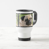 Tasse mignonne de voyage de carlin (Devant droit)