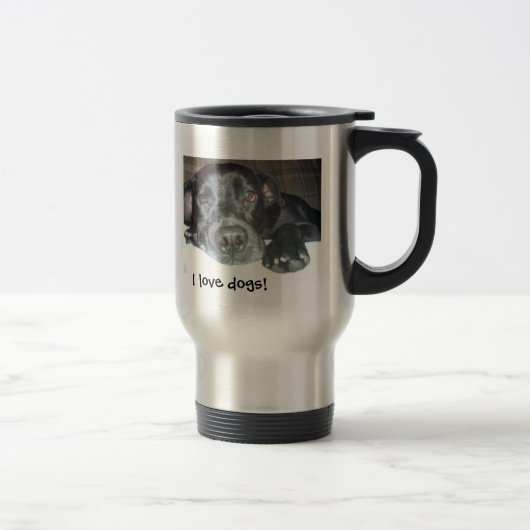 Tasse mignonne de voyage de chiot (Droit)