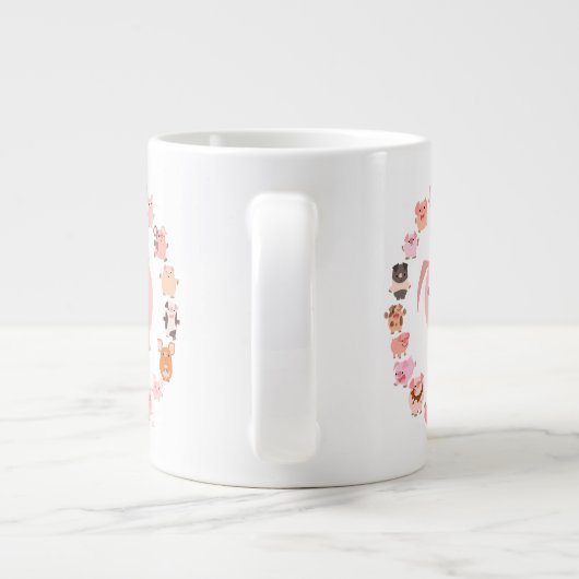 Tasse mignonne d'éléphant de mandala de porc de (Dos)