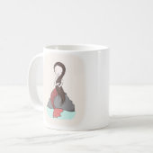 Tasse mignonne d'illustration de sirène de tasse (Devant gauche)