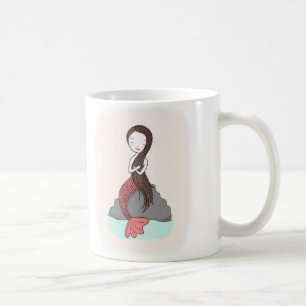 Tasse mignonne d'illustration de sirène de tasse