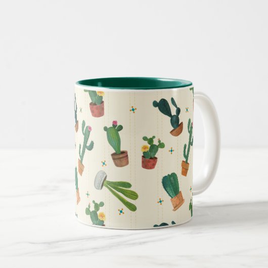 Tasse mignonne d'impression de cactus (Devant droit)