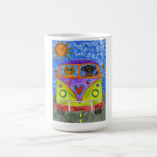 Tasse mignonne et colorée de chien et de chat