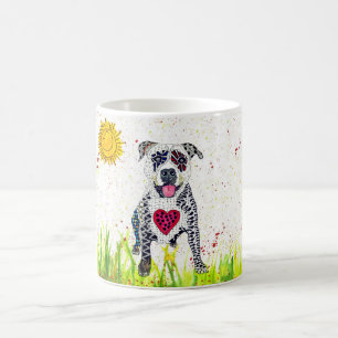 Tasse mignonne et colorée de pitbull