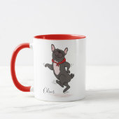 Tasse mignonne et drôle de bouledogue français (Gauche)
