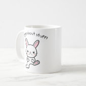 Tasse mignonne fâchée de lapin de tasse drôle de (Devant gauche)