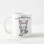 Tasse mignonne fâchée de lapin de tasse drôle de (Gauche)