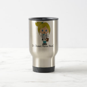 Tasse mignonne personnalisée de femme docteur -