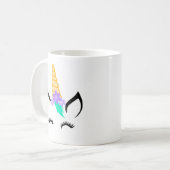 Tasse mignonne personnalisée de licorne (Devant gauche)